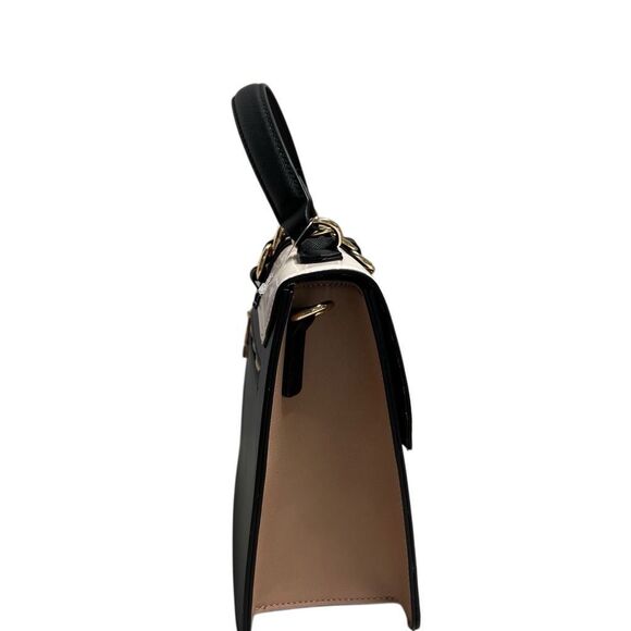 ALDO Dallamaraen Women’s‎ Top Handle Crossbody New Without Tags Black Tan Cream - Picture 2 of 14